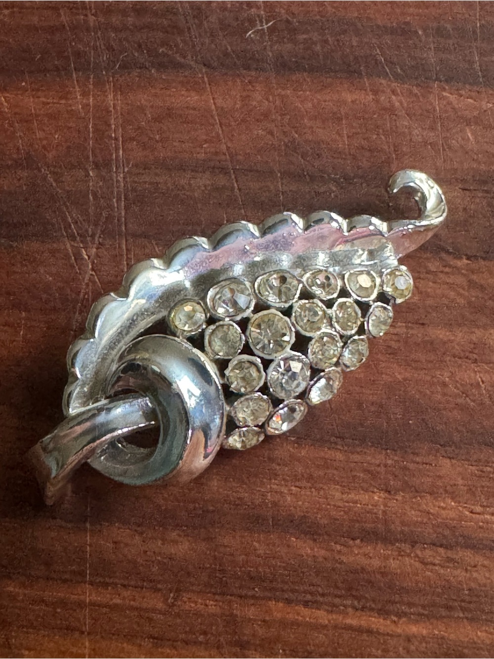Coro Silver-Tone Clear Rhinestone Brooches - Picture 5 of 7